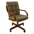 thumbnail image 4 of Furnish Theory  Camile Caster Arm Chair in Toast Tweed Fabric, 4 of 8