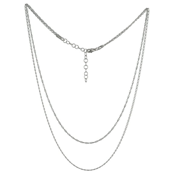 Brilliance Fine Jw Ss Bfj 2strand Curb Nk 16``+2``