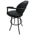 thumbnail image 2 of Tobias Designs 30" Vinyl Upholstered Swivel Bar Stool in Black, 2 of 3