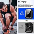 thumbnail image 2 of 2 in 1 Waterproof Case for Apple Watch Screen Protector 40mm Series 6/5/4/SE, 360 Protective Glass Face Cover Hard PC Bumper + Back Frame for iWatch 6 5 4 SE Accessories 40 mm, Black, 2 of 5