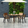thumbnail image 5 of Costway 5PCS Patented Acacia Wood Round Table w/Umbrella Hole Garden Deck, 5 of 11