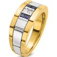 thumbnail image 5 of 10K Two-Tone Ibgoodman Men's Cr. Sapphire And Diamond Complete Ringsize 10 - Jbsp, 5 of 5