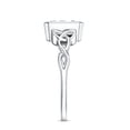 thumbnail image 3 of Rosec Jewels Moissanite Emerald Cut Engagement Ring 2 Ct - Celtic Knot Ring for Women - D-VS1 Quality, 925 Sterling Silver, US 4.00, 3 of 8