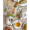 thumbnail image 4 of Beige Happy Easter Kitchen Dish Towels for Drying Dishes Set of 2, Spring Easter Eggs Floral Rustic Waffle Weave Microfiber Hand Tea Bathroom Towels Quick Dry & Absorbent Towel 15.7x23.6, 4 of 7