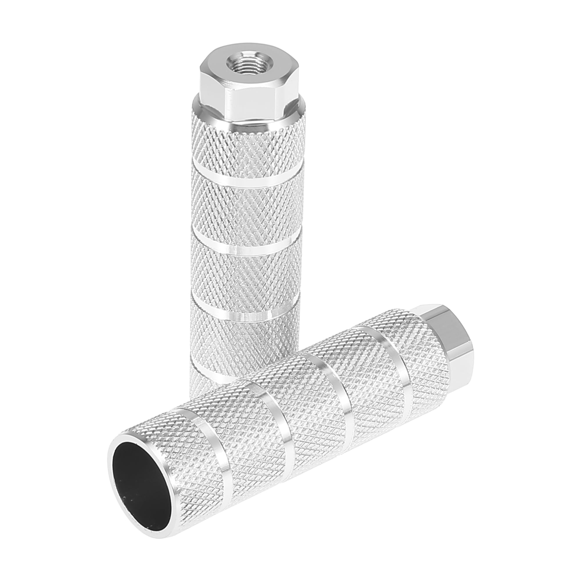 1 Pair 100x28mm Stripe Cylinder Axle Foot Pegs for BMX MTB Bike 3/8 Inch Axles