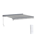 thumbnail image 6 of Semi-Cassette Motorized LED Luxury Patio Awning - 12 x 10 Ft - Seagull Gray/White - Moroccan Collection, 6 of 8