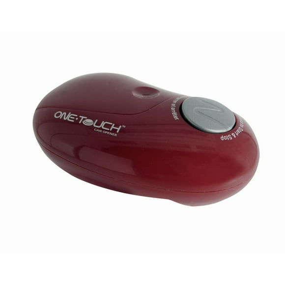 OneTouch Plastic Automatic Can Opener, Red,Open your cans with a push of a button and with no sharp edges on the lid, Model KC86, Opens cans of all sizes