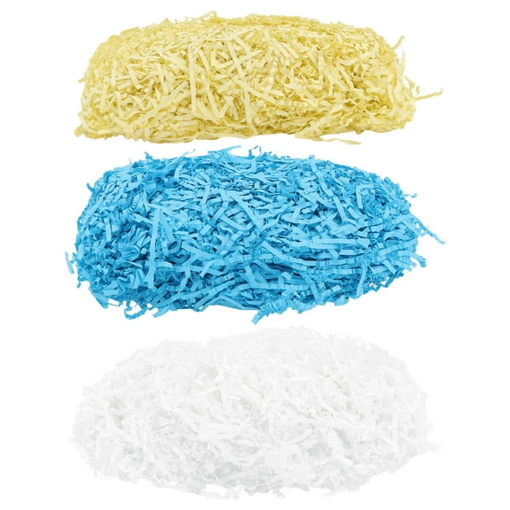 Hemoton 3 Packs Wrinkled Wavy Gift Box Paper Filler Beautiful Decorative Shredded Paper