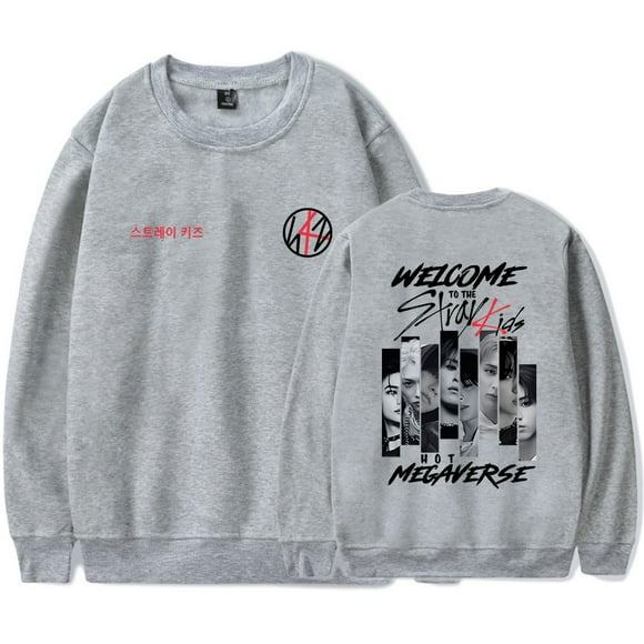 Stray Kids Merch Fashionable casual round neck unisex long sleeved pullover