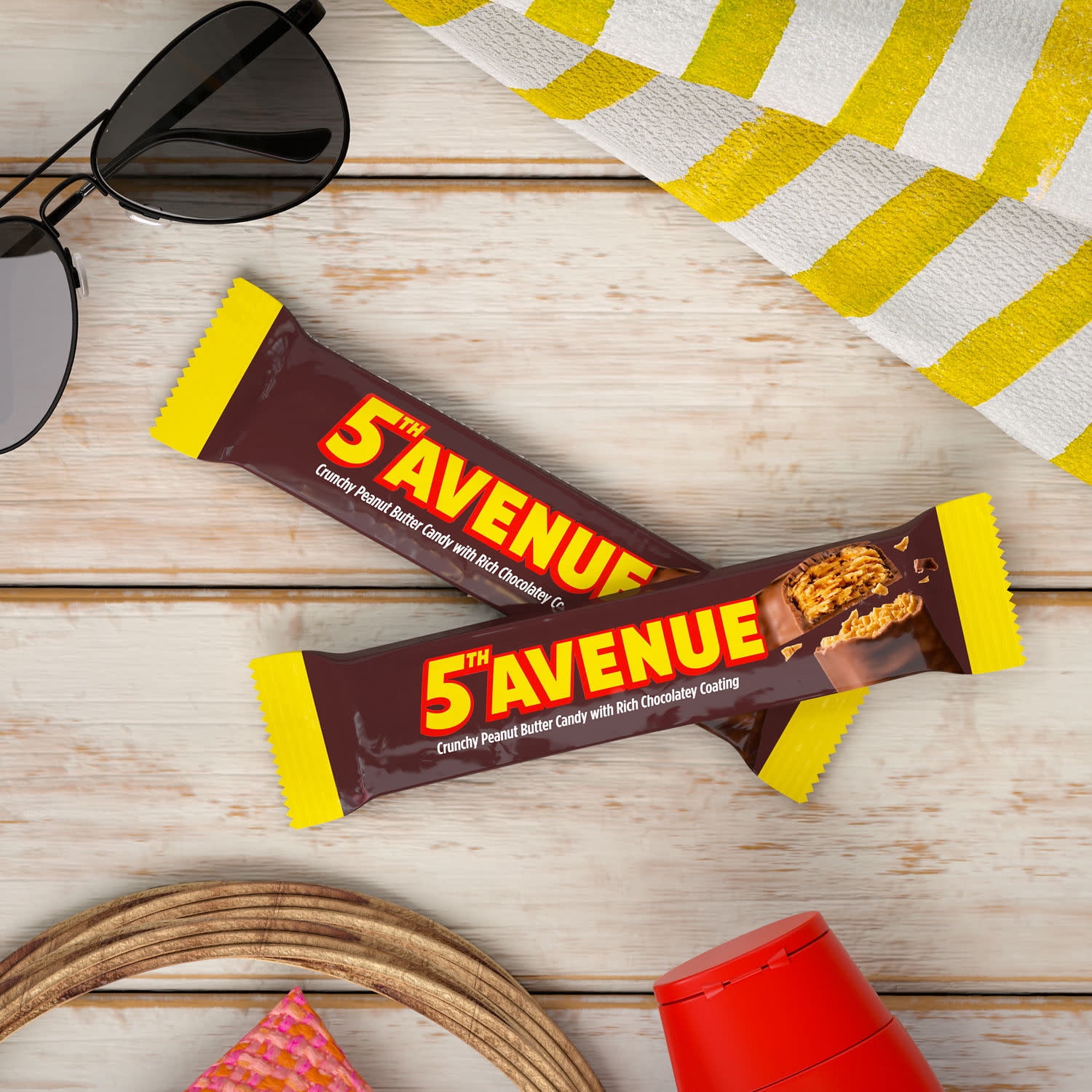 5Th Avenue Rich Chocolate Coated Crunchy Peanut Butter Candy, Bar 2 oz