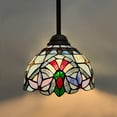 thumbnail image 2 of Tiffany Mini Pendant Light for Kitchen Island Dining Room Traditional Handicrafts Antique Stained Glass Hanging Light, 2 of 7