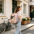 thumbnail image 5 of Cat Carrier Backpack, Pet Carrier Backpack Front Pack for Cat Puppy Dog Carrier Backpack Bag Space Capsule, Pet Carrier for Travel Hiking Camping Brown#, 5 of 6