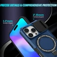 thumbnail image 5 of Allytechgroup Magnetic For iPhone 15 Pro Max Case with Ring, [1x Screen Protector] [Slide Camera Cover] Military Grade Drop Protection Back Cover For iPhone 15 Pro Max, Royalblue, 5 of 10