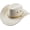 Beige White, variant on Mens Faux Felt Western Cowboy Hat Fedora Outdoor Wide Brim Hat with Strap