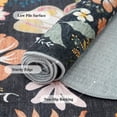 thumbnail image 2 of YOUFORTONG 2x6 Washable Runner Rug, Non Slip Floral Vintage Scalloped Low Pile Carpet, Stain Resistant Soft Thin Rug for Entryway Kitchen Laundry Bedroom Bathroom,Black, 2 of 7