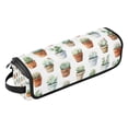 thumbnail image 2 of Hair Tool Organizer Bag with Heat Resistant Mat Removable Travel Storage Case for Hot Air Brushes Curling Irons Cactus in Pots Pattern, 2 of 8