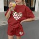 thumbnail image 4 of Vestido de manga corta para niños Día de San Patricio impreso de dos piezas Conjunto de cuello redondo con pantalones cortos, blusa de manga corta, 4 of 6