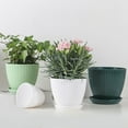 thumbnail image 4 of Bgsha 5 Pack 6 Inch Plant Pots Plastic Flower Pots Modern Flower Pots Indoor Outdoor, 4 of 6
