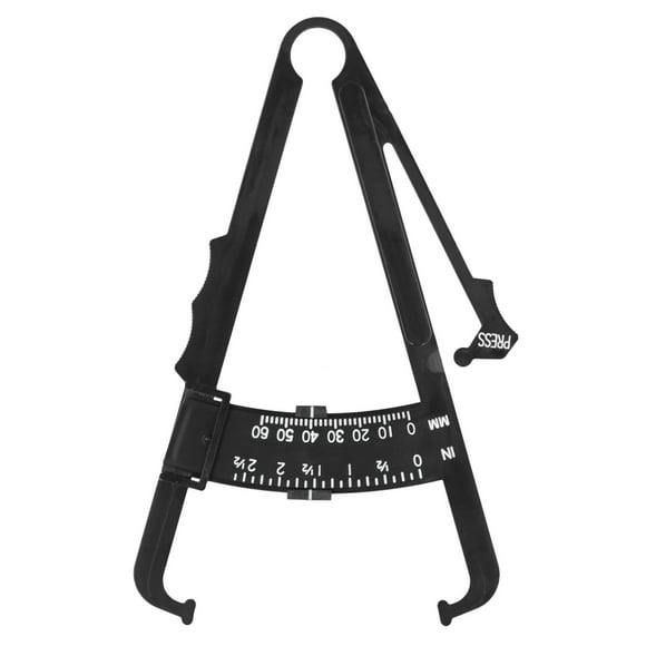 Handheld Fat Caliper,Black Plastic Body Fat Body Fat Measuring Device Fat Measurement Tool State-of-the-Art Design