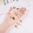 thumbnail image 3 of 16 pcs(8 Pairs) 8 Styles Brass Earrings Posts Earring Pin Post with Loop for DIY Earring Making Golden, 3 of 6