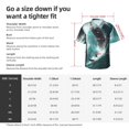 thumbnail image 5 of Pofeuu Surfing Shark Print Hawaiian Shirt for Men Sleeves Casual Button Down Summer Beach Dress Shirts T-Shirts,3X-Large, 5 of 7