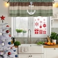 thumbnail image 5 of Coastal Anchor Curtain Valances for Windows, Kitchen Valance Window Treatments Panel 2 Pack, Sage Green Brown Retro Wooden Grain Rod Pocket Short Curtains for Bathroom Bedroom 42 x 12 Inch, 5 of 8