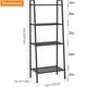 thumbnail image 2 of Estantería de Libros, 4 Niveles Hogar de Estantería de Almacenamiento de Metal Libros con Baldas de Malla, Estantería Moderno en Forma de Escalera, Estantería de Almacenamiento de Hogar, 2 of 8