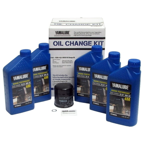 Yamaha New OEM F150 F200 10W30 Oil Change Kit, Yamalube, LUB-MRNMR-KT-10 150-200