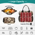 thumbnail image 2 of FORMRS Insulated Lunch Bag Unisex Large Capacity with Shoulder Strap, Brown Floral, 2 of 6