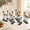 Black-8 Sets (24 Pcs), variant on 24 Black Taper Candle Holder Bulks For Wedding Party Table Decor