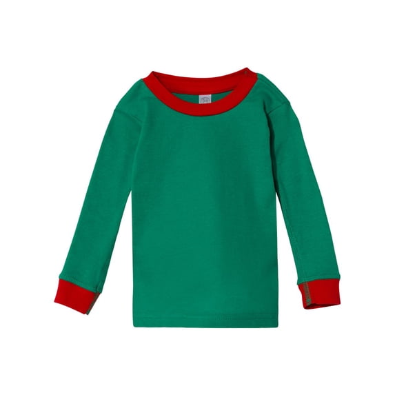 Rabbit Skins Infant Long Sleeve Baby Rib Pajama Top