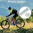thumbnail image 2 of Unique Bargains Bicycle Spokes Bike Wheel Spokes Silver Tone Nipple 1 Set 14G Carbon Steel Galvanized Silver Tone-130mm, 2 of 7