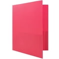 thumbnail image 3 of JAM Paper Plastic 2 Pocket POP Folders with Prongs Fastener Clasps, Fuchsia Hot Pink, Bulk 96/Box, 3 of 5