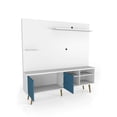 thumbnail image 2 of Liberty Freestanding Entertainment Center 70.87 in White and Aqua Blue, 2 of 7