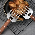 thumbnail image 5 of FHBVT Meat Shredder Long Handle Stainless Steel Bear Claw Meat Divider Fork Barbecue Shredding Tool Sharp 5 Claw Cutter for Pork Beef Chicken Roast BBQ Kitchen Outdoor Grill Camping Use, 5 of 6