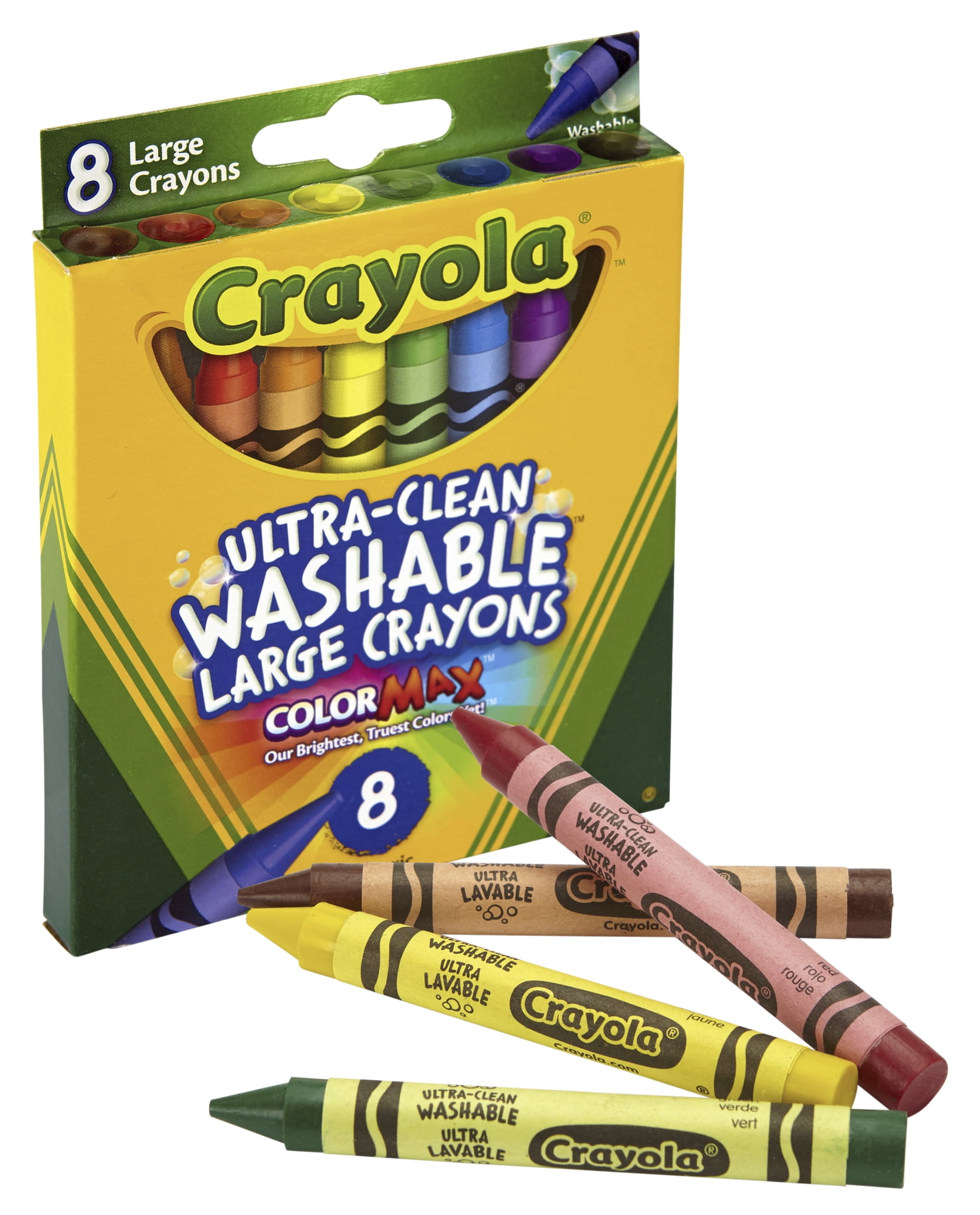 Crayola - 8 maxi crayons de couleur, jouets 1er age