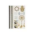thumbnail image 5 of Wrapables® Celebrity Inspired Temporary Tattoos in Metallic Gold Silver and Black (6 Sheets), Large, Feathers & Floral, 5 of 8