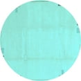 thumbnail image 1 of Ahgly Company Indoor Round Solid Light Blue Modern Area Rugs, 6' Round, 1 of 4