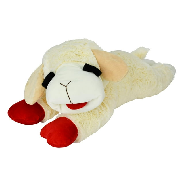 Juguete de peluche para perros con múltiples mascotas, chuleta de cordero, tamaño Jumbo, 60 cm, con licencia oficial