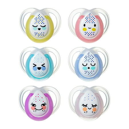 Tommee Tippee Night Time Pacifier, 0-6 mo., 2 pk.- Colors, Characters, Theme May Vary