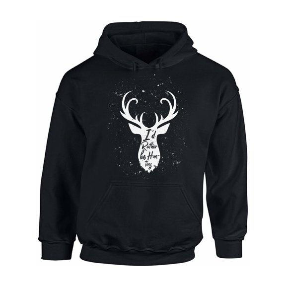 Awkward Styles I'd Rather be Hunting Unisex Sweatshirt Deer Hoodie Hunter Hoodie for Men I Love Deer Hunting Hoodie for Women I Would Rather be Hunting Sweatshirt Hunters Gifts Hoodie for Hunter