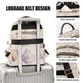 thumbnail image 3 of FORMRS Mini Backpack Purse for Women Quilted Travel Daypack Casual Shoulder Bag, Orange Watercolor Seashells, 3 of 7
