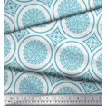 thumbnail image 3 of Soimoi Velvet Fabric Floral Mandala Printed Fabric 1 Yard 58 Inch Wide, 3 of 3
