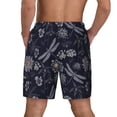 thumbnail image 2 of Lsque Mens Swim Trunks Wildflowers And Dragonflies Pattern - Bathing Suit Compression Liner - Beach Swim Shorts Swimwear - (S-3XL) - Stretch Quick Dry -Small, 2 of 9