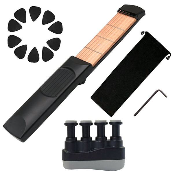4 Guitarras de Viajes Bolsillos para Principiantes Herramientas de Prácticas Sunnimix Guitarra de bolsillo con 4 trastes