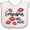 White and Pink, variant on Inktastic Grandma Was Here Red Kisses Boys or Girls Baby Bib