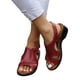 thumbnail image 4 of Zapatillas de verano para mujer, zapatos casuales para mujer, sandalias de cuña informales con boca de pez romano Wmkox8yii  nm7484, 4 of 9