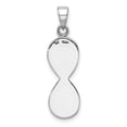 thumbnail image 3 of Sterling Silver Rhodium-plate Laser-cut Infinity Symbol Pendant Charm, 3 of 4