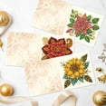 thumbnail image 5 of 6pcs Diamond Art Painting Kit Greeting Cards, Pretty Flowers 5D DIY Special Shape Diamond Greeting Card Creative Gifts, Christmas Thanksgiving Greeting Card Congratulation, 5 of 7