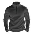 thumbnail image 3 of uikmnh Sweatshirts for Men Men Solid Color Winter Half Zipper Stand Up Collar Hooded Sweatshirt Casual Loose Business Trend Sports Sweatshirt Size:M, 3 of 9